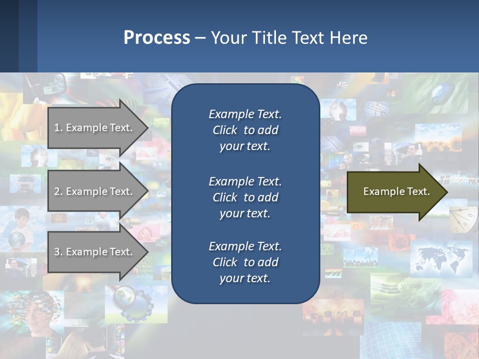 A Collage Of Pictures With A Blue Background PowerPoint Template