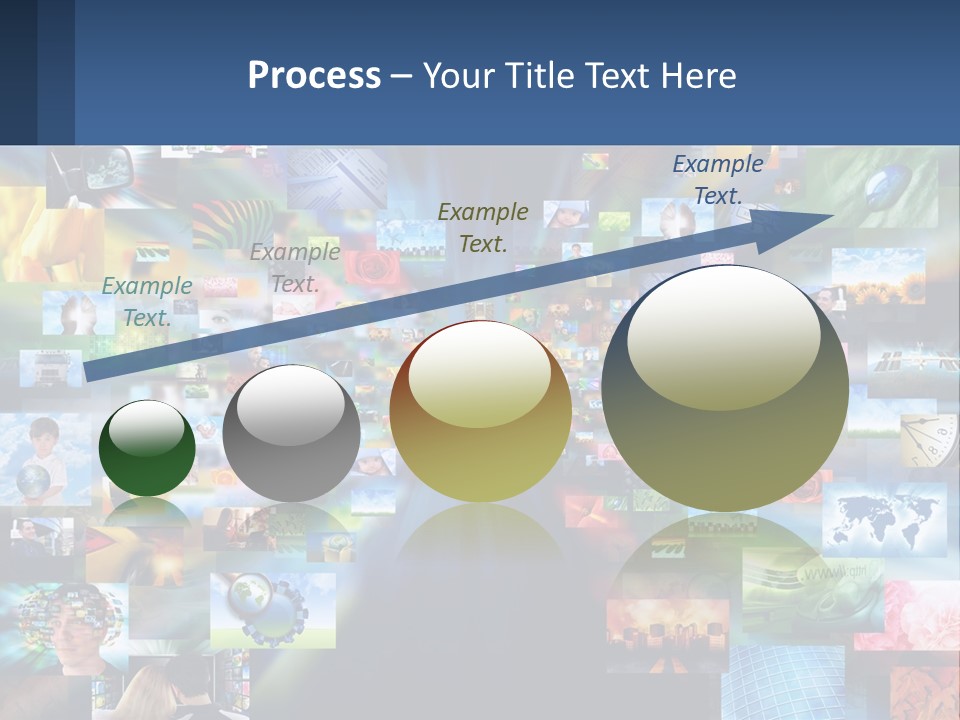 A Collage Of Pictures With A Blue Background PowerPoint Template