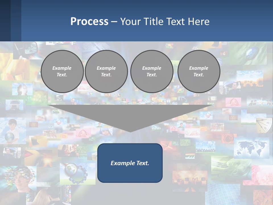 A Collage Of Pictures With A Blue Background PowerPoint Template