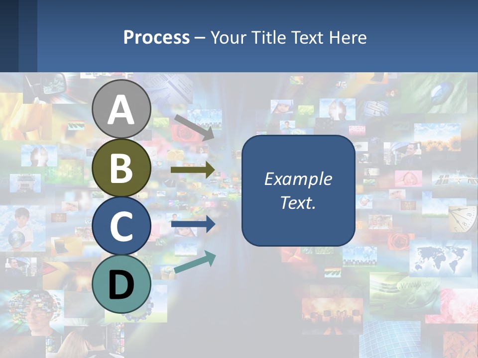 A Collage Of Pictures With A Blue Background PowerPoint Template