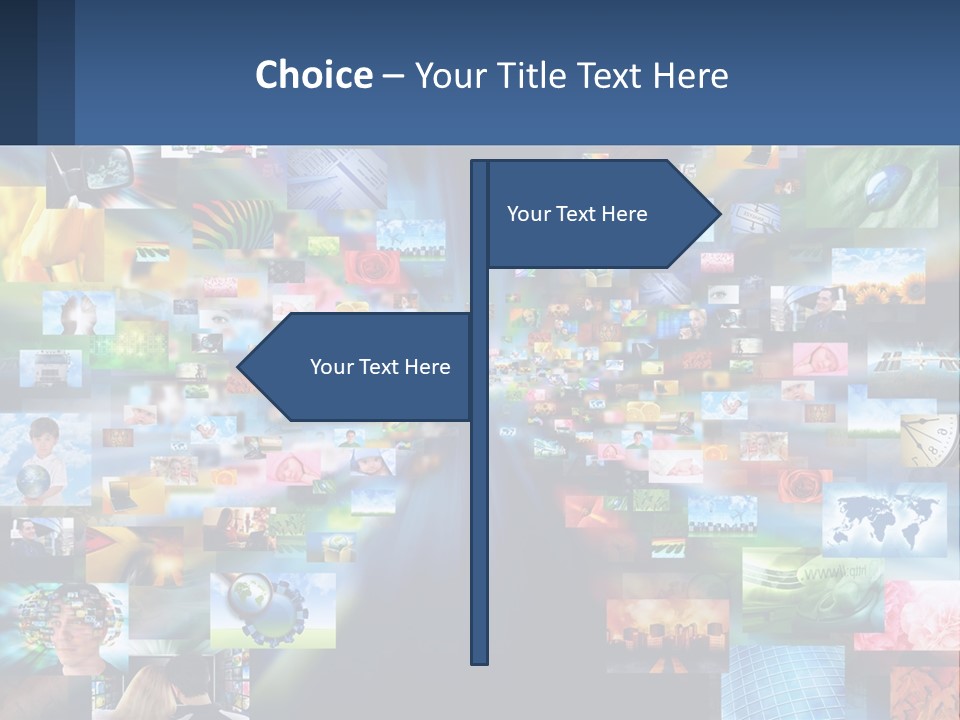 A Collage Of Pictures With A Blue Background PowerPoint Template