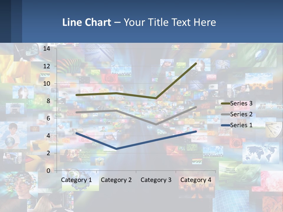 A Collage Of Pictures With A Blue Background PowerPoint Template