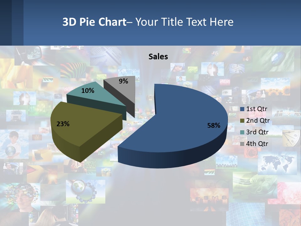 A Collage Of Pictures With A Blue Background PowerPoint Template
