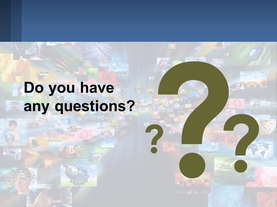 A Collage Of Pictures With A Blue Background PowerPoint Template