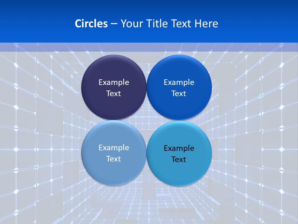 A Blue Abstract Background With Squares And Lines PowerPoint Template