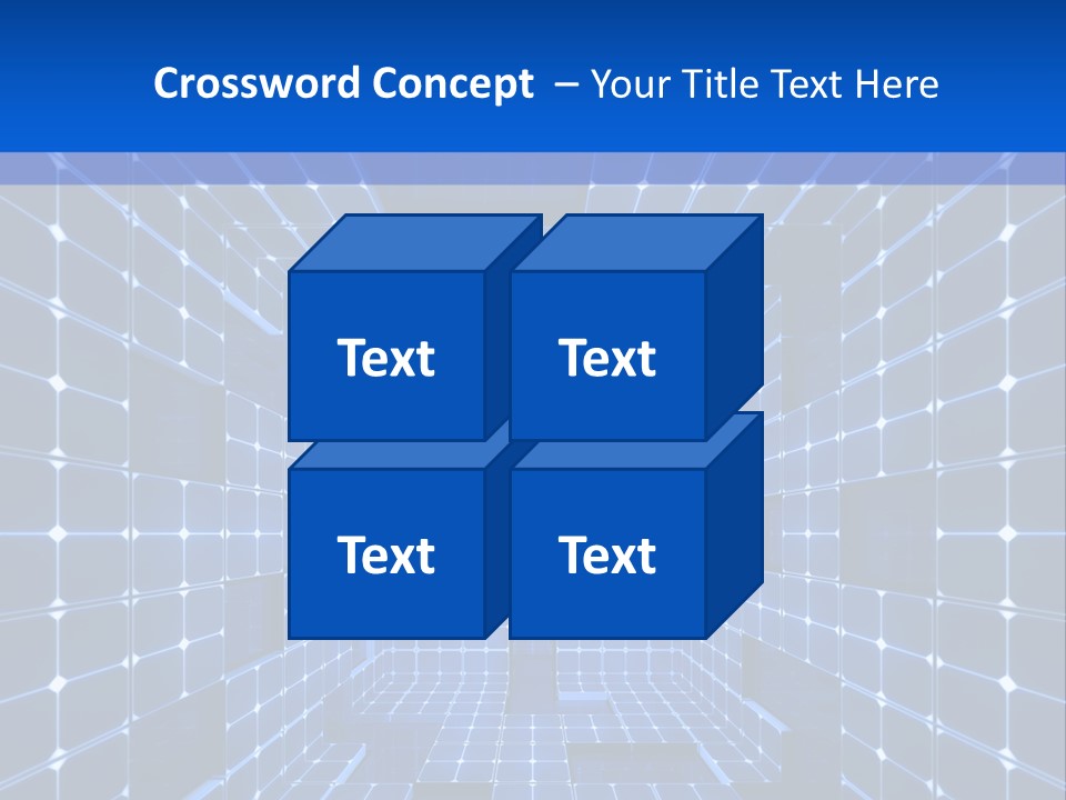 A Blue Abstract Background With Squares And Lines PowerPoint Template