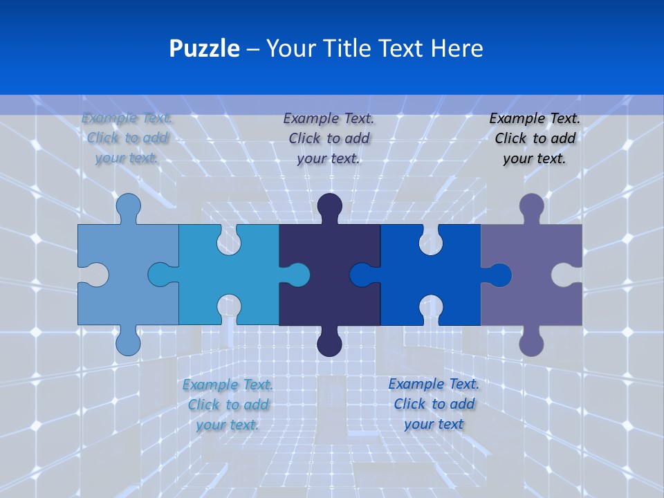 A Blue Abstract Background With Squares And Lines PowerPoint Template