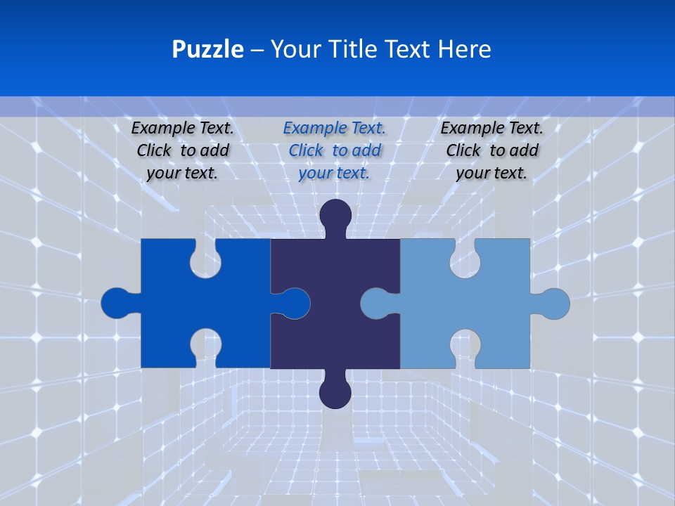 A Blue Abstract Background With Squares And Lines PowerPoint Template