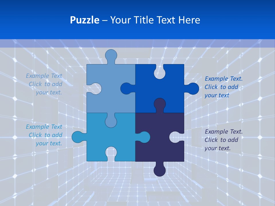 A Blue Abstract Background With Squares And Lines PowerPoint Template