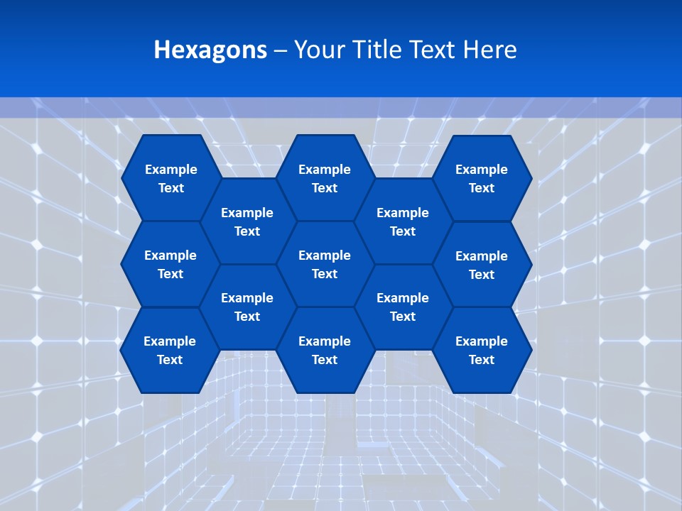 A Blue Abstract Background With Squares And Lines PowerPoint Template