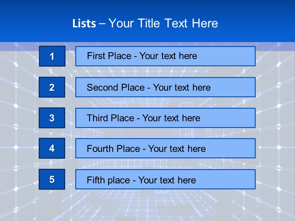 A Blue Abstract Background With Squares And Lines PowerPoint Template