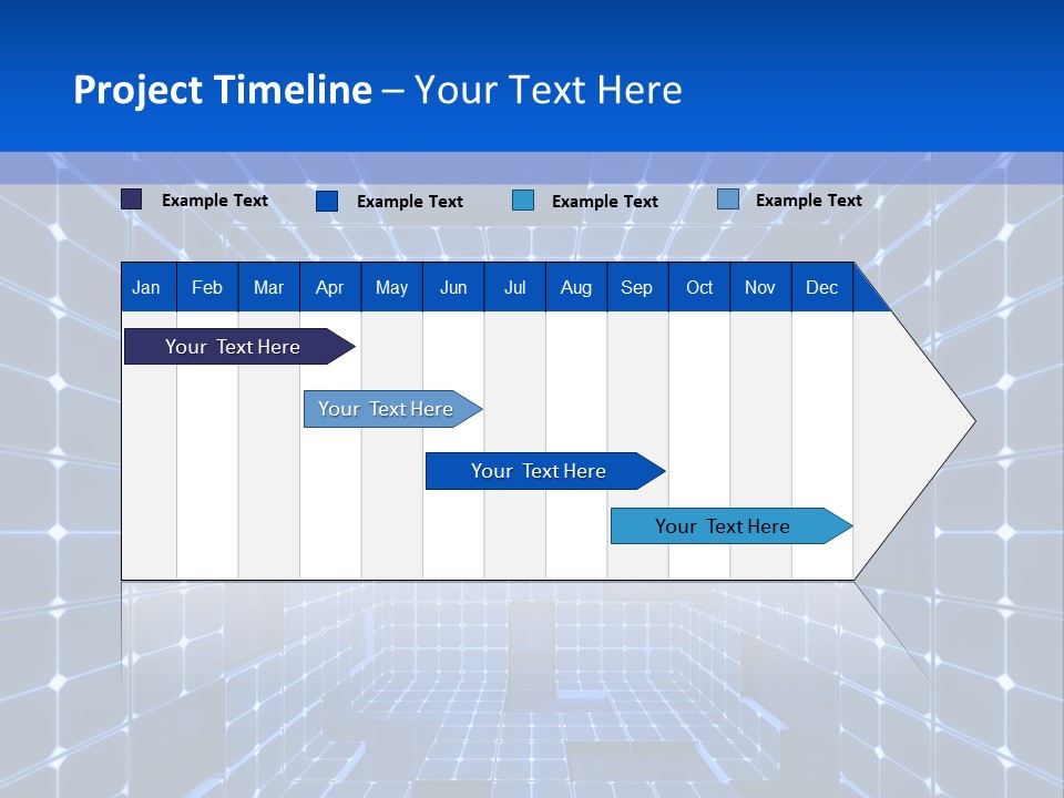 A Blue Abstract Background With Squares And Lines PowerPoint Template