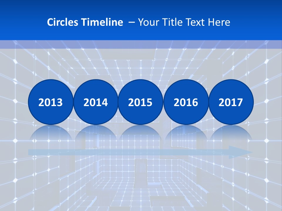 A Blue Abstract Background With Squares And Lines PowerPoint Template