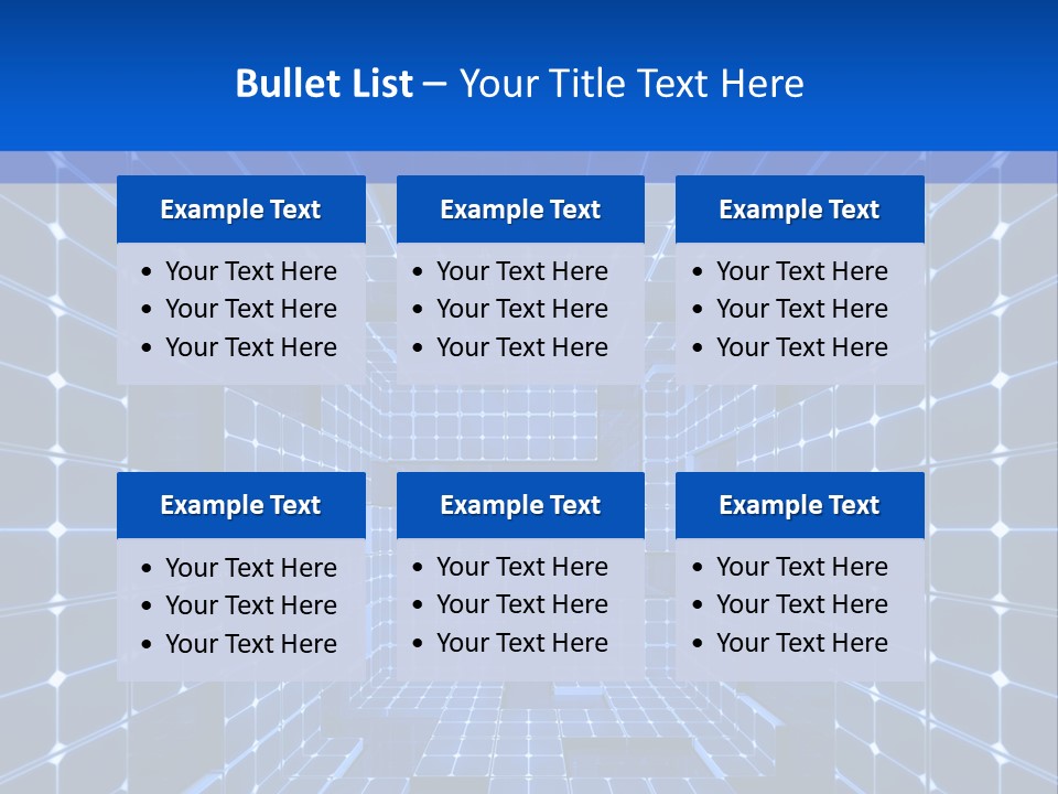 A Blue Abstract Background With Squares And Lines PowerPoint Template