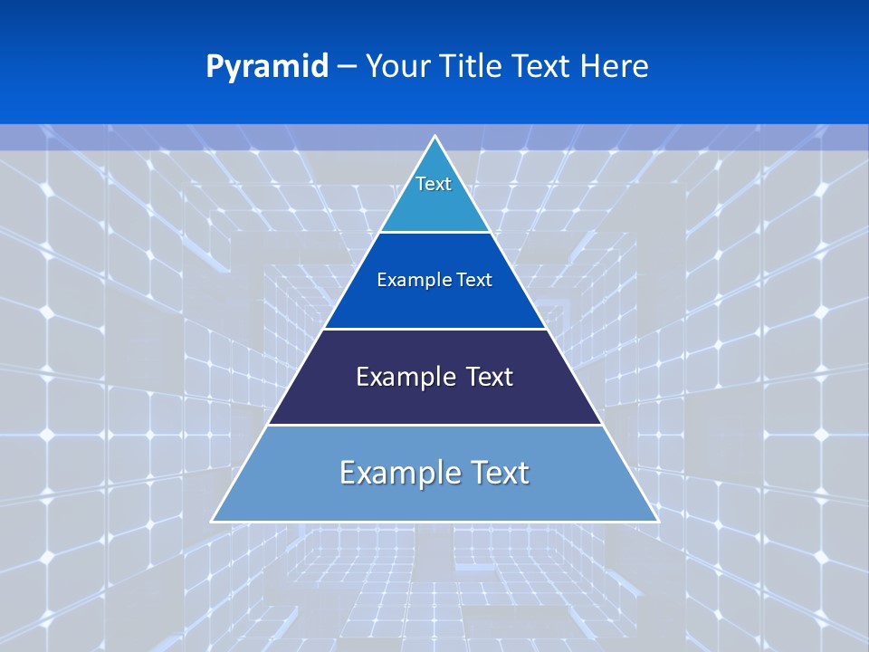 A Blue Abstract Background With Squares And Lines PowerPoint Template