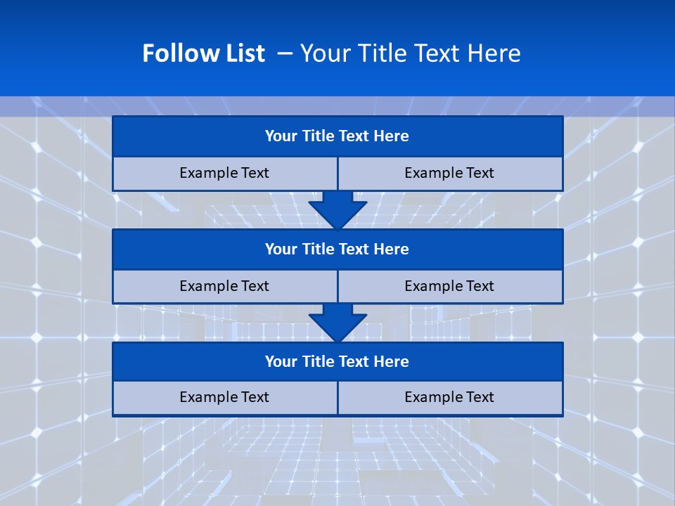 A Blue Abstract Background With Squares And Lines PowerPoint Template