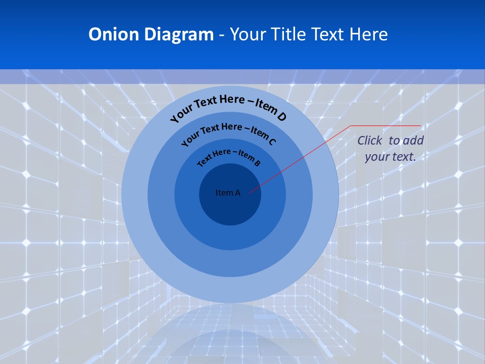 A Blue Abstract Background With Squares And Lines PowerPoint Template