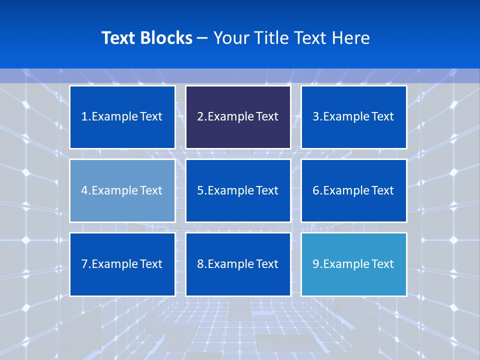 A Blue Abstract Background With Squares And Lines PowerPoint Template