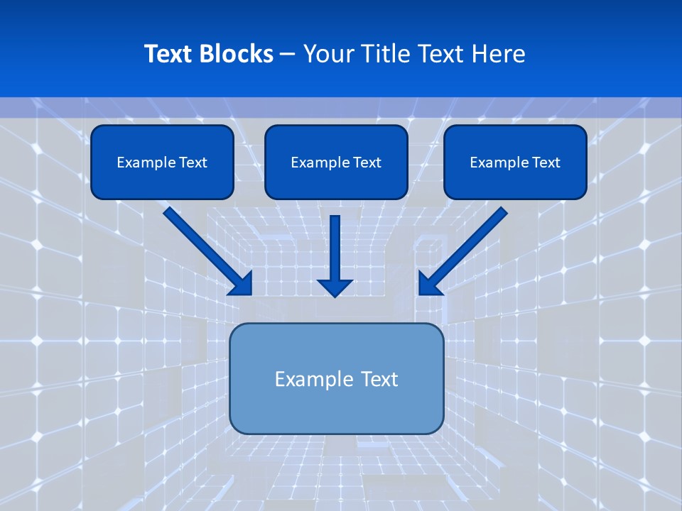 A Blue Abstract Background With Squares And Lines PowerPoint Template