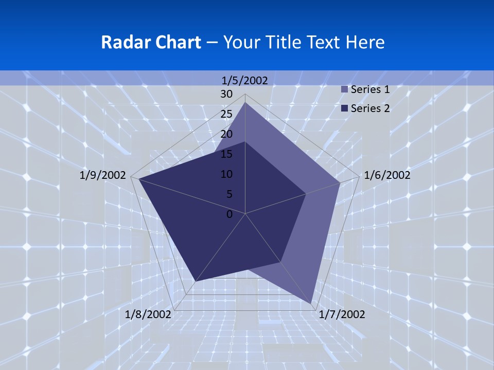 A Blue Abstract Background With Squares And Lines PowerPoint Template
