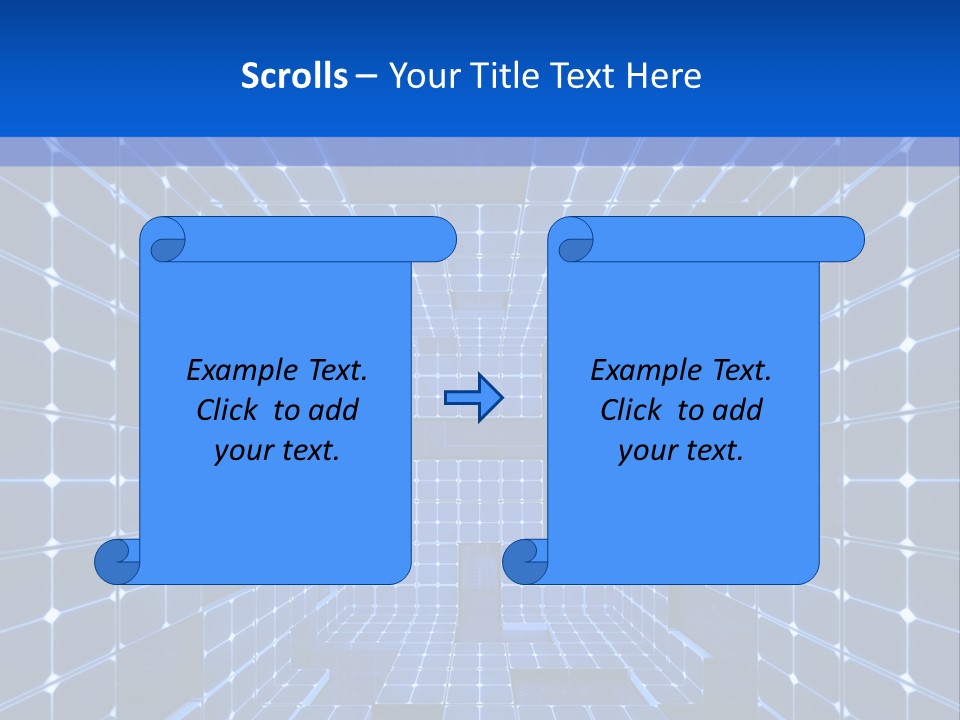 A Blue Abstract Background With Squares And Lines PowerPoint Template