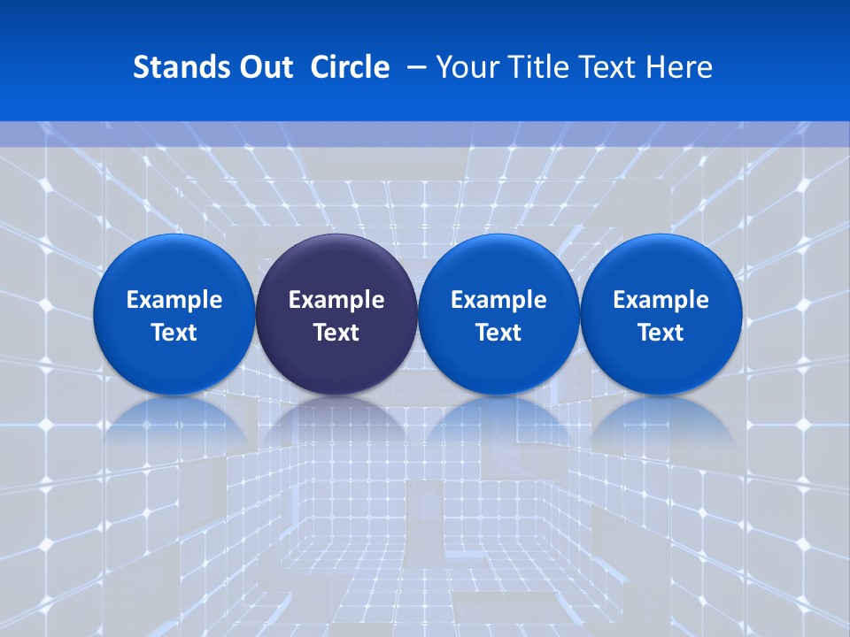 A Blue Abstract Background With Squares And Lines PowerPoint Template