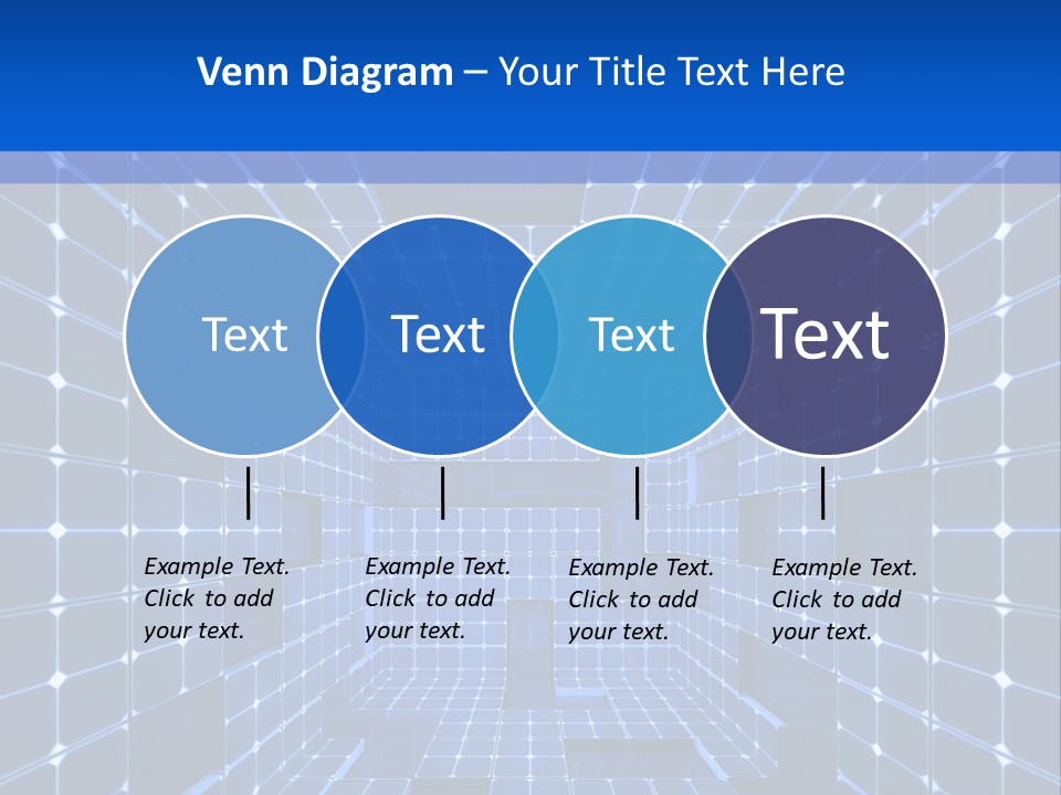A Blue Abstract Background With Squares And Lines PowerPoint Template
