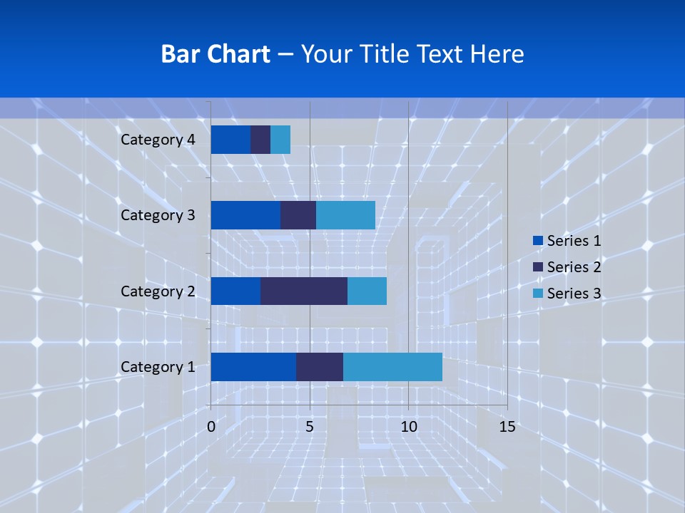 A Blue Abstract Background With Squares And Lines PowerPoint Template