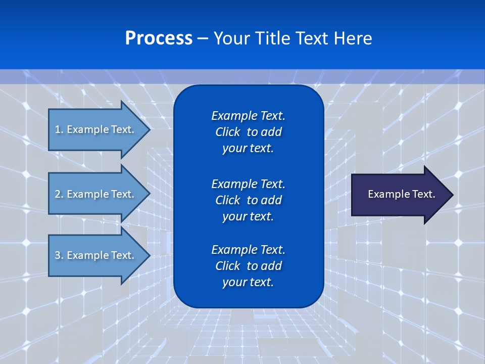 A Blue Abstract Background With Squares And Lines PowerPoint Template