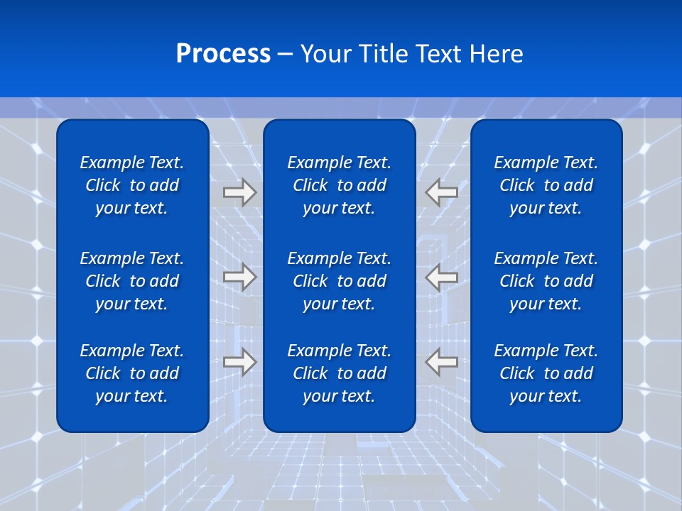 A Blue Abstract Background With Squares And Lines PowerPoint Template