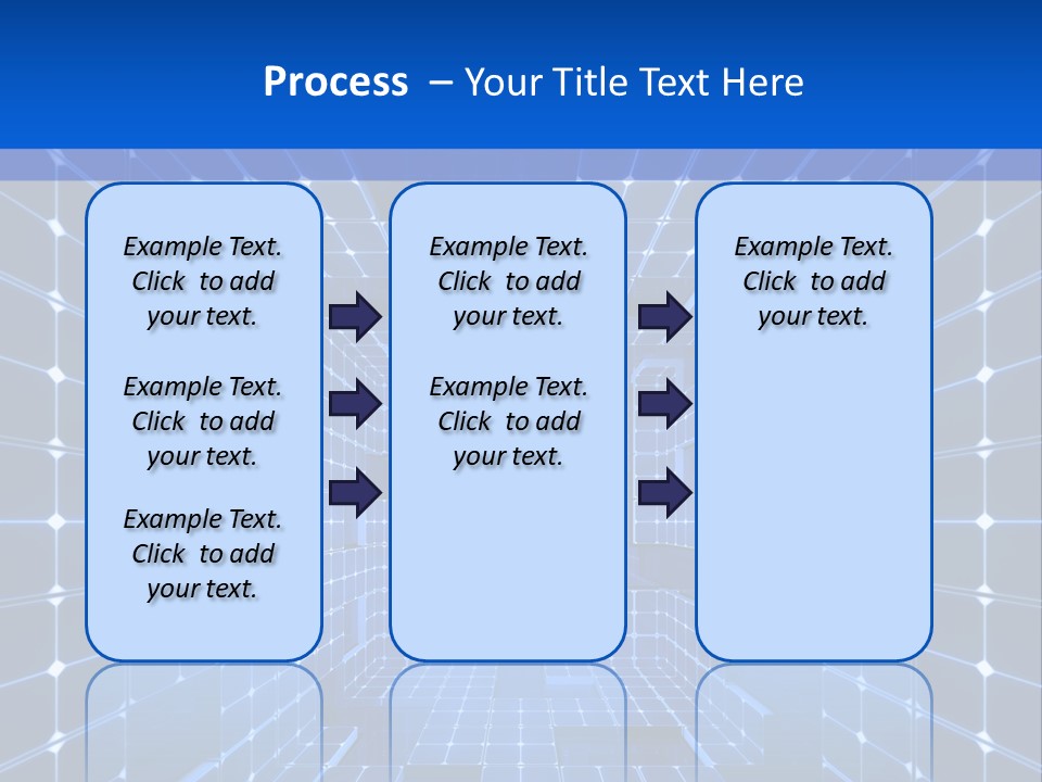 A Blue Abstract Background With Squares And Lines PowerPoint Template