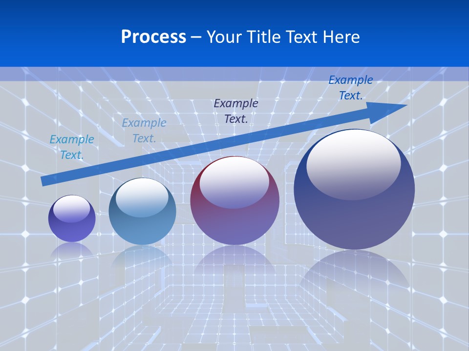 A Blue Abstract Background With Squares And Lines PowerPoint Template