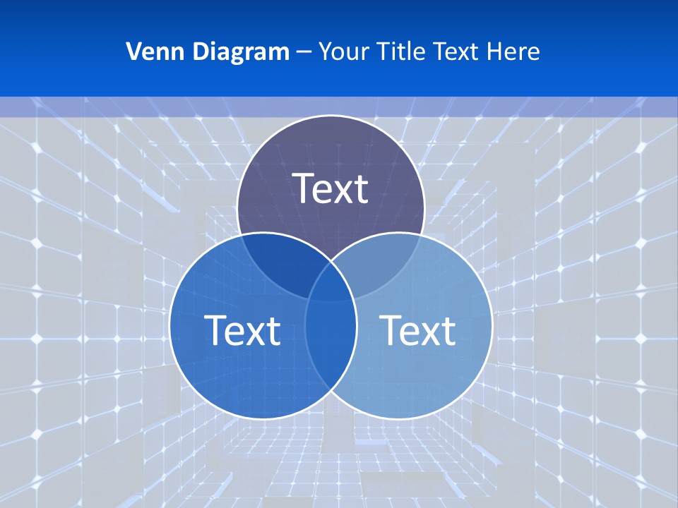 A Blue Abstract Background With Squares And Lines PowerPoint Template