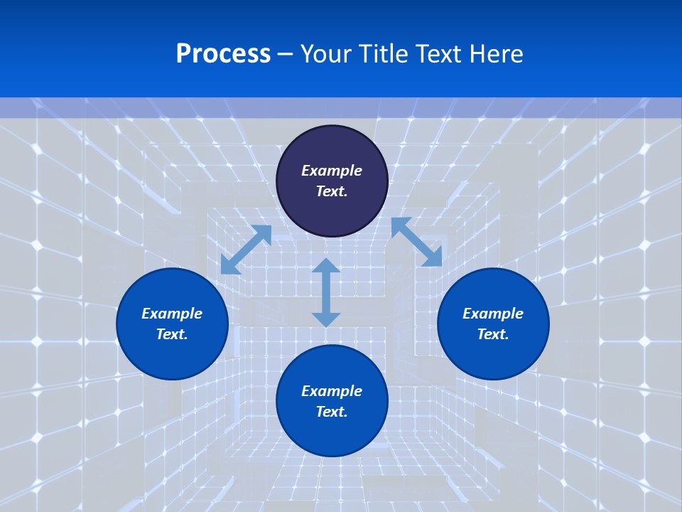 A Blue Abstract Background With Squares And Lines PowerPoint Template