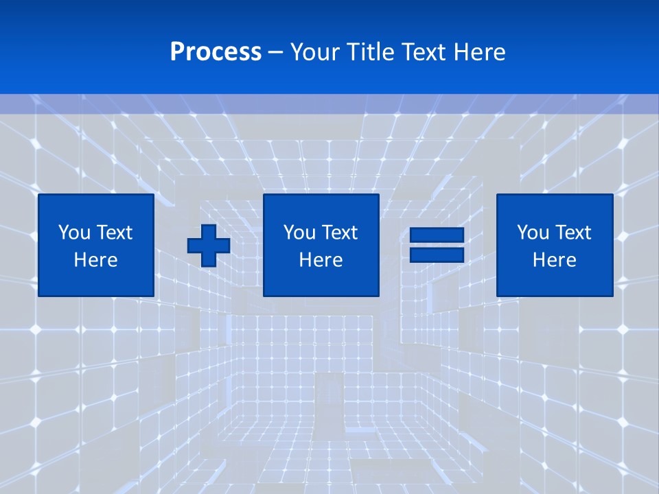A Blue Abstract Background With Squares And Lines PowerPoint Template