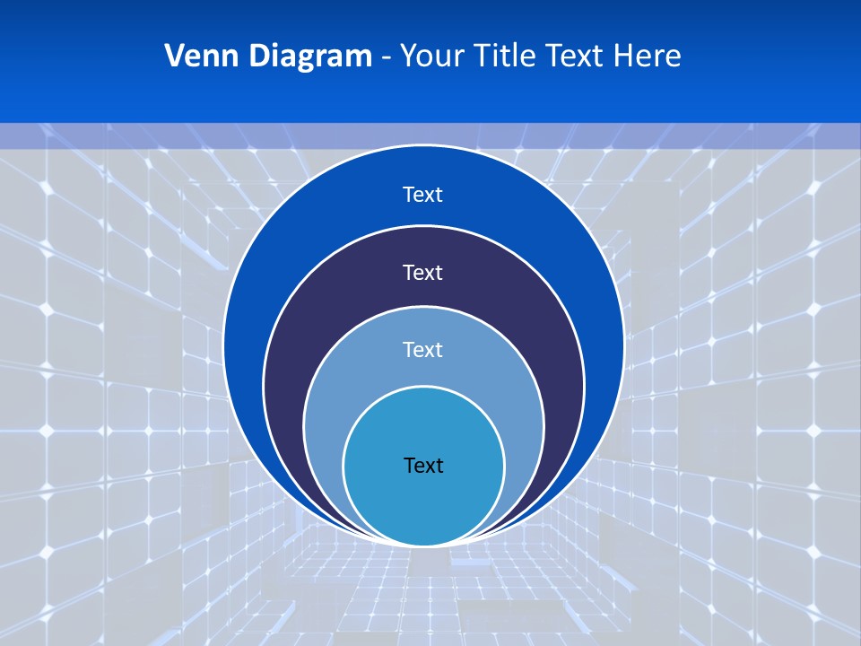 A Blue Abstract Background With Squares And Lines PowerPoint Template