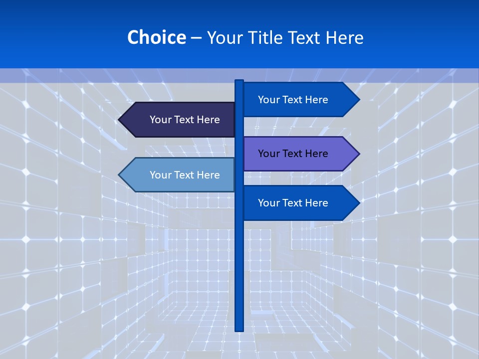 A Blue Abstract Background With Squares And Lines PowerPoint Template