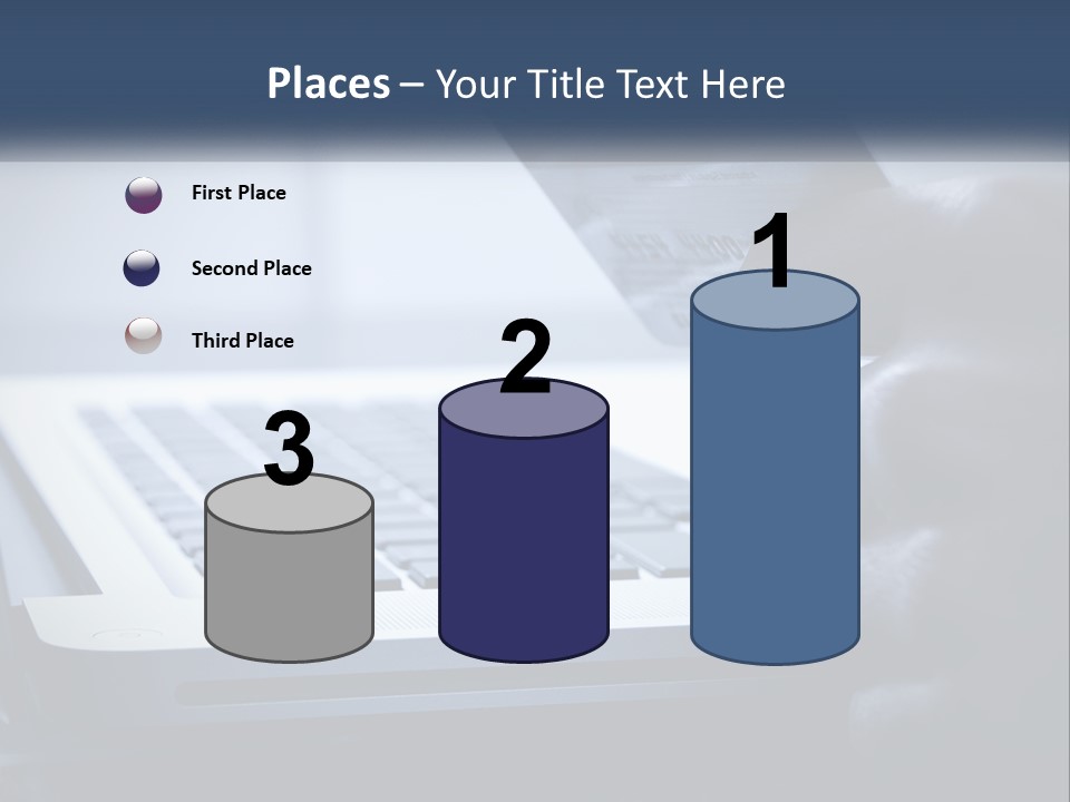 A Person Holding A Credit Card In Front Of A Laptop PowerPoint Template