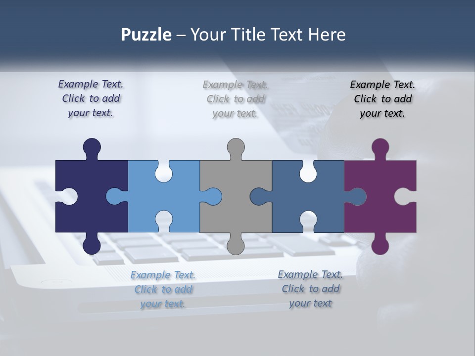 A Person Holding A Credit Card In Front Of A Laptop PowerPoint Template