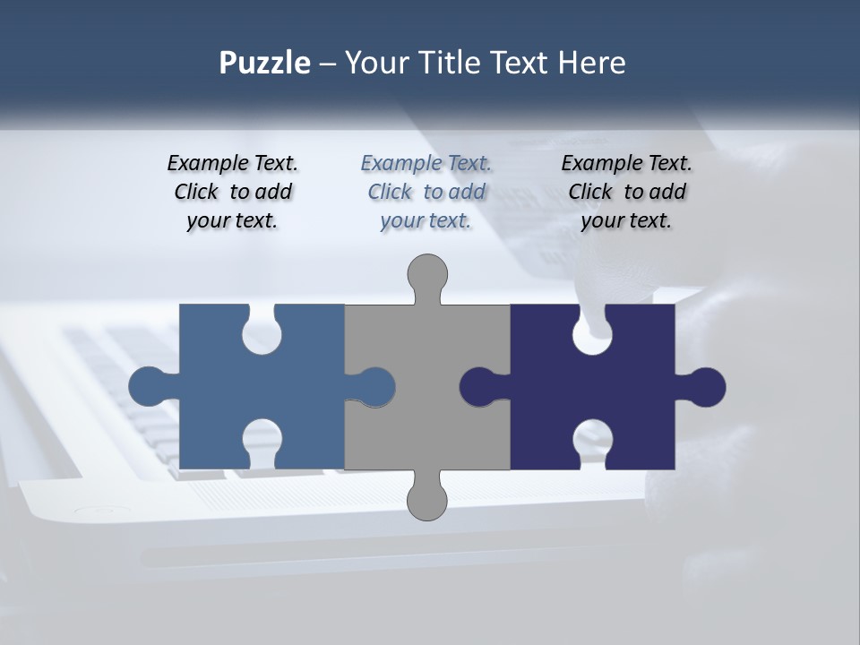 A Person Holding A Credit Card In Front Of A Laptop PowerPoint Template