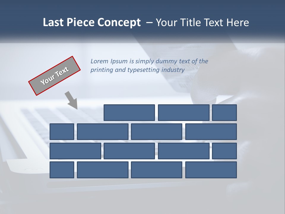 A Person Holding A Credit Card In Front Of A Laptop PowerPoint Template