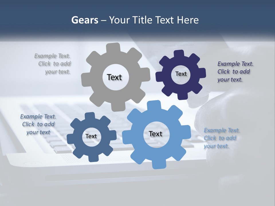 A Person Holding A Credit Card In Front Of A Laptop PowerPoint Template