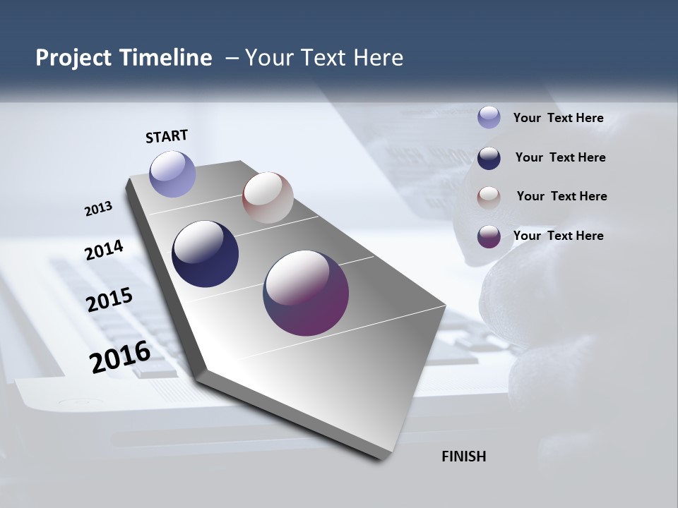 A Person Holding A Credit Card In Front Of A Laptop PowerPoint Template