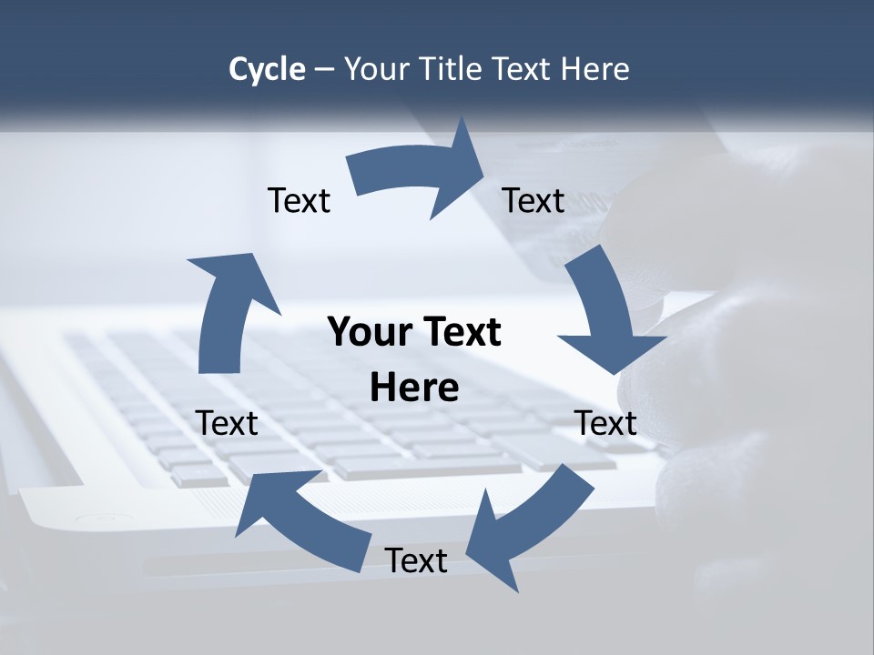 A Person Holding A Credit Card In Front Of A Laptop PowerPoint Template