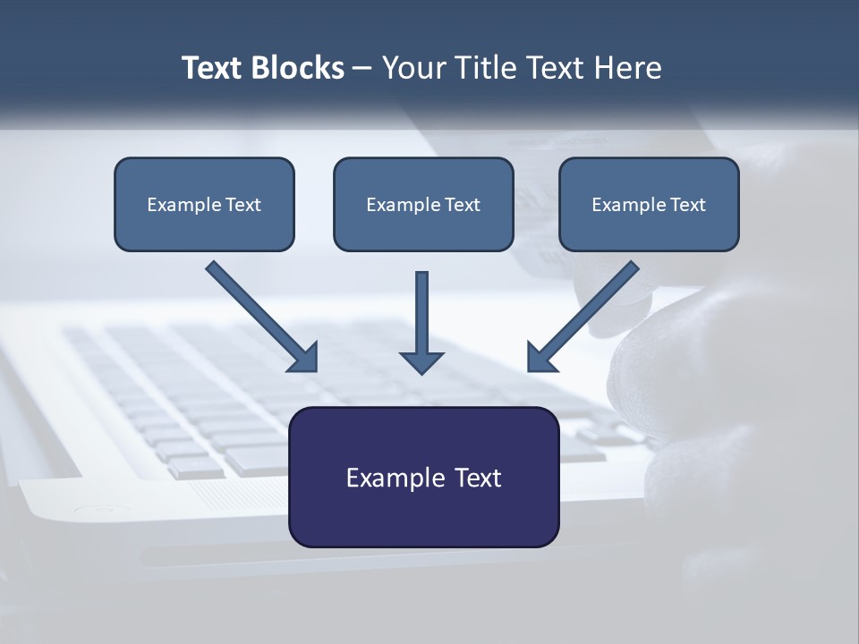 A Person Holding A Credit Card In Front Of A Laptop PowerPoint Template