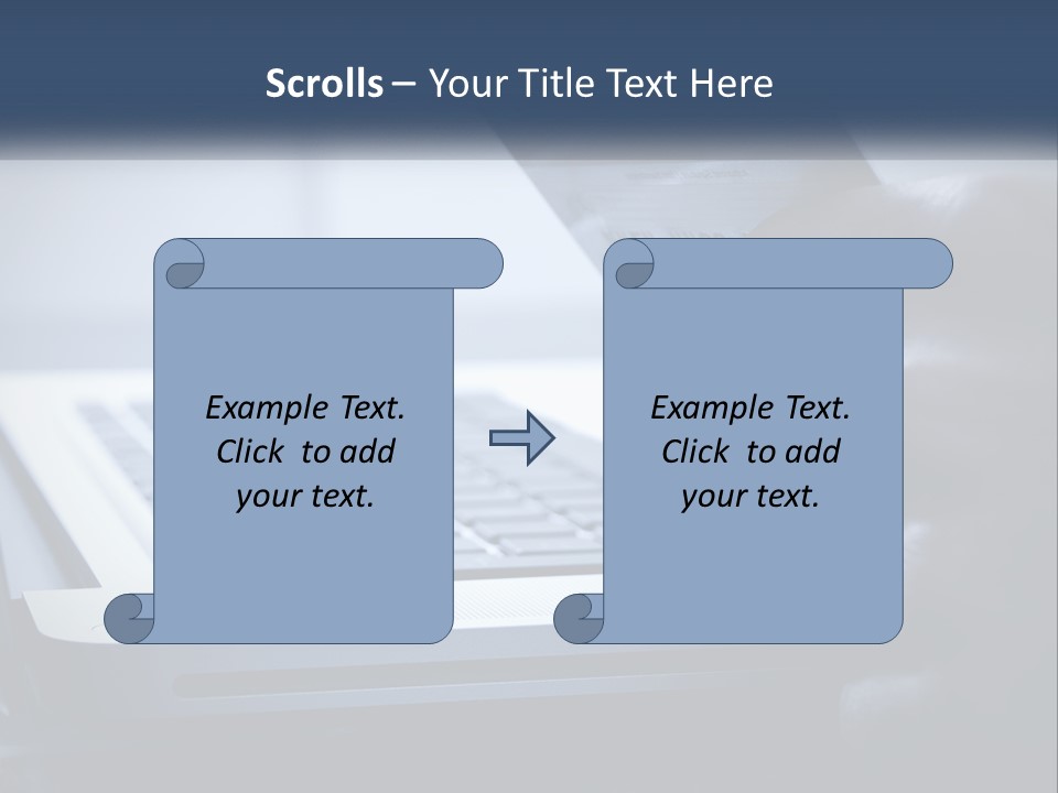 A Person Holding A Credit Card In Front Of A Laptop PowerPoint Template