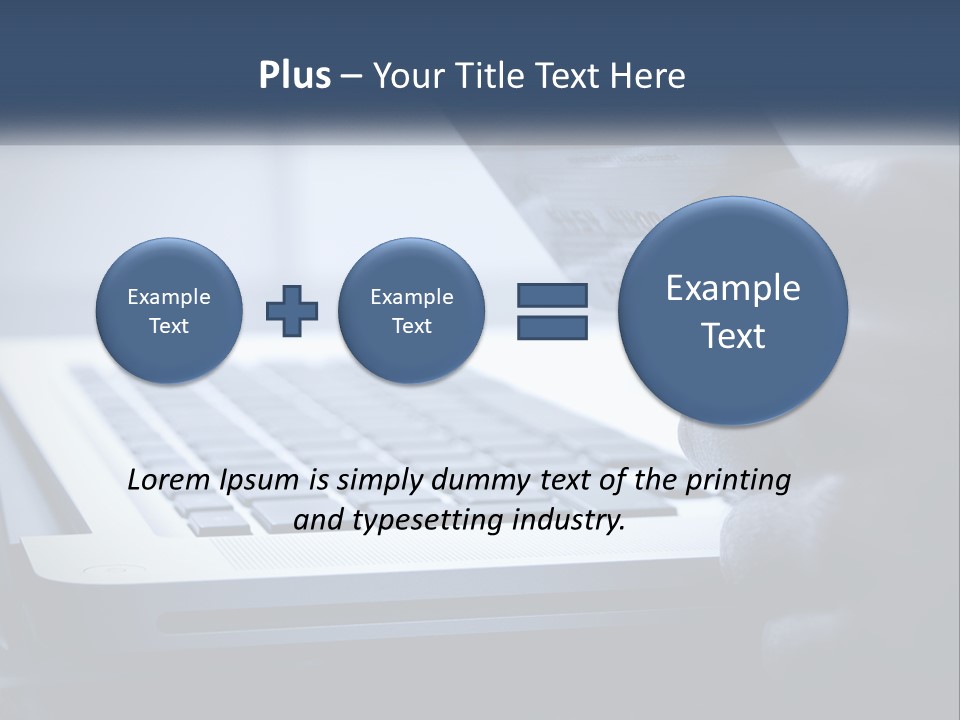 A Person Holding A Credit Card In Front Of A Laptop PowerPoint Template