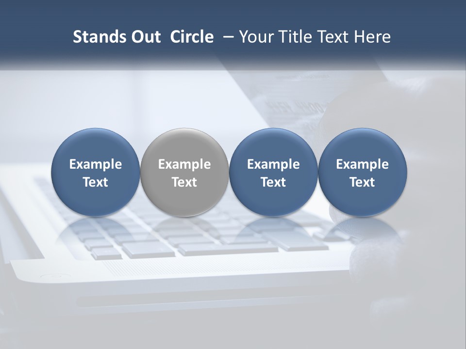 A Person Holding A Credit Card In Front Of A Laptop PowerPoint Template