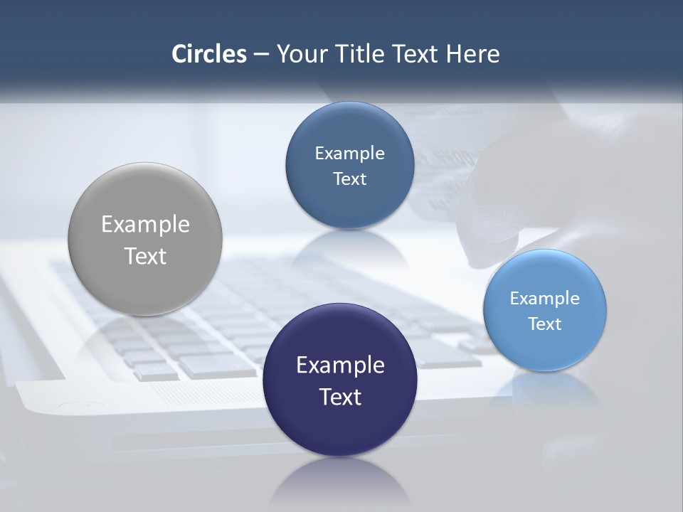 A Person Holding A Credit Card In Front Of A Laptop PowerPoint Template