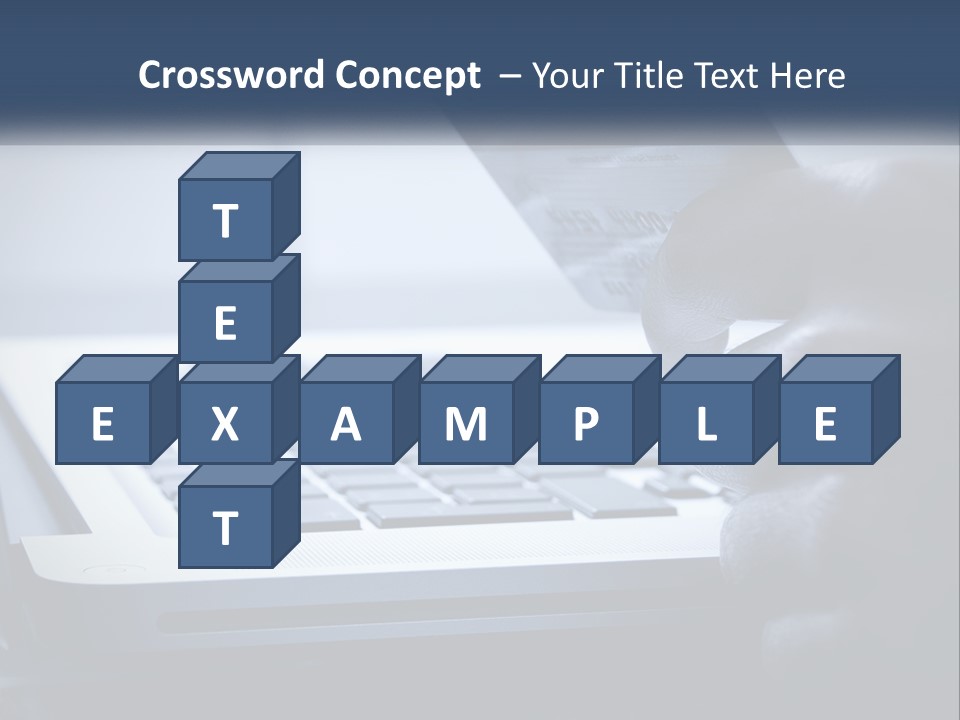 A Person Holding A Credit Card In Front Of A Laptop PowerPoint Template